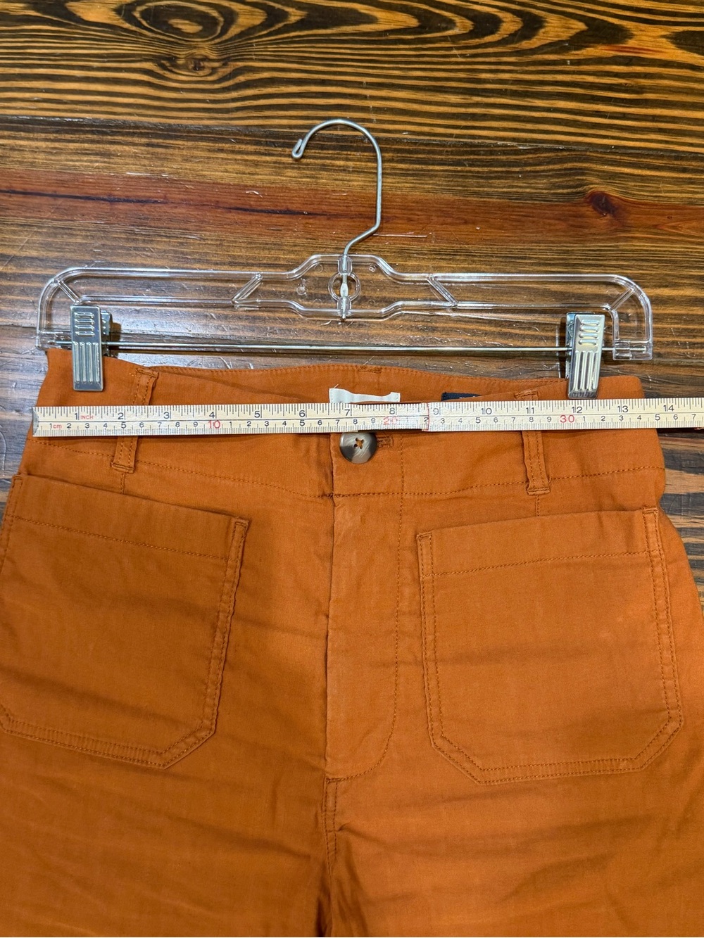 Anthropologie Maeve The Colette Pants Women’s 29 Burnt Orange Wide Leg Crop - Picture 9 of 11